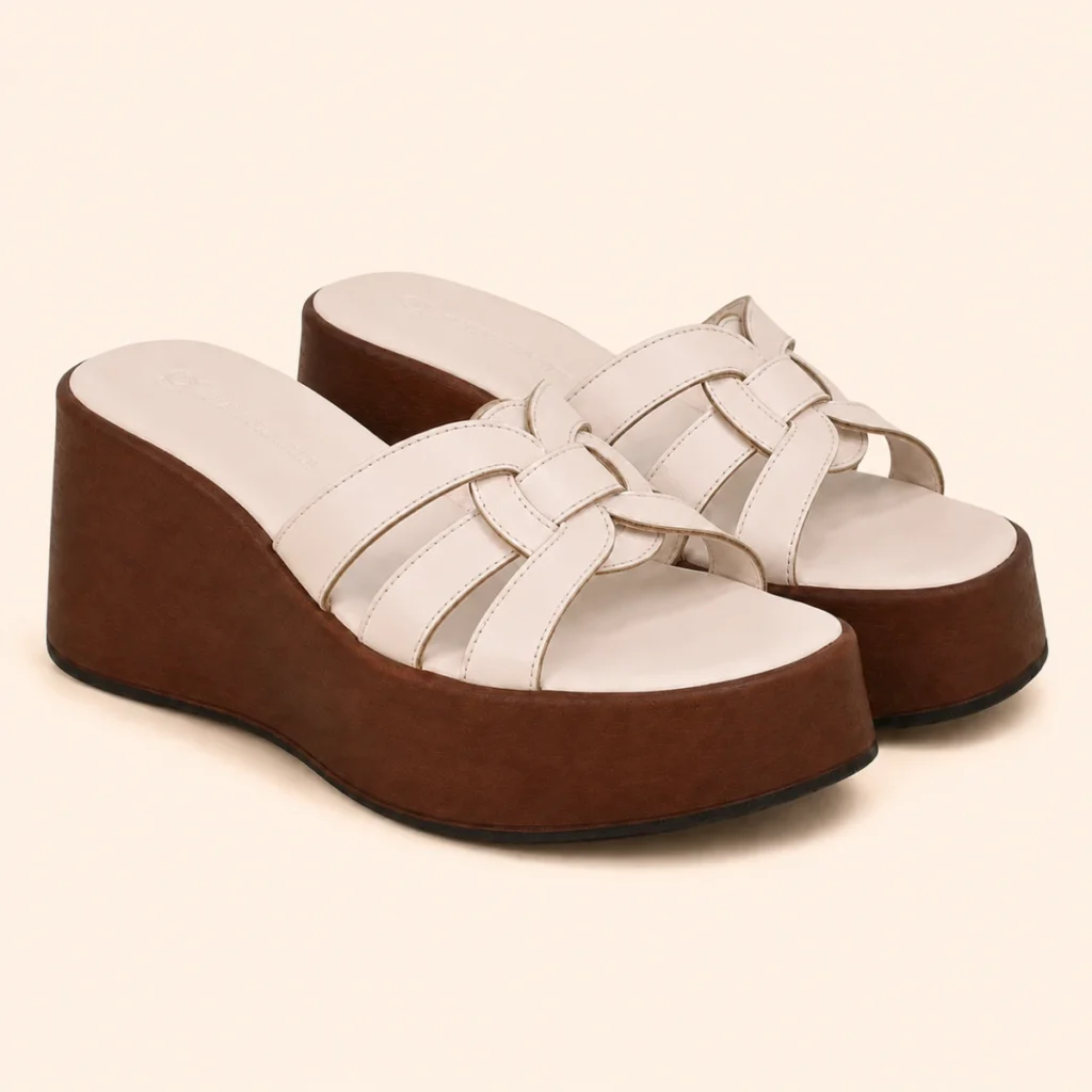 sabot compensé beige