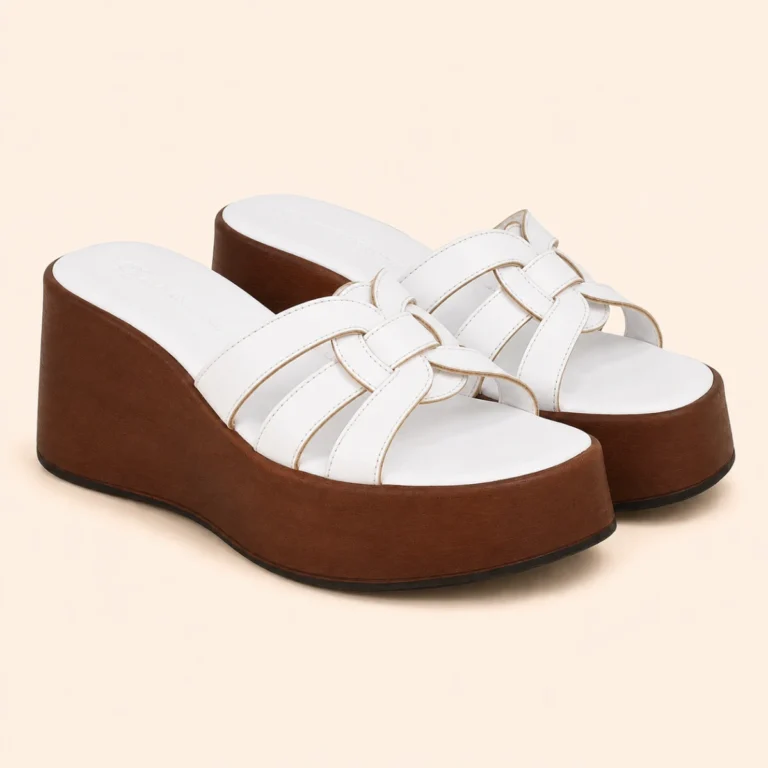 sabot compensé blanc